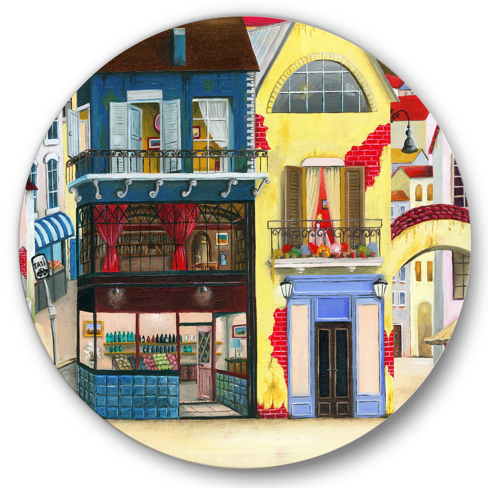 Designart - The Facade of The Buildings In A Cozy Streets